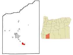 Jackson County Oregon Incorporated and Unincorporated areas Ashland Highlighted